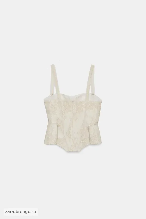 ТОП-КОРСЕТ С КРУЖЕВОМ — коллекция Zara «ZW»