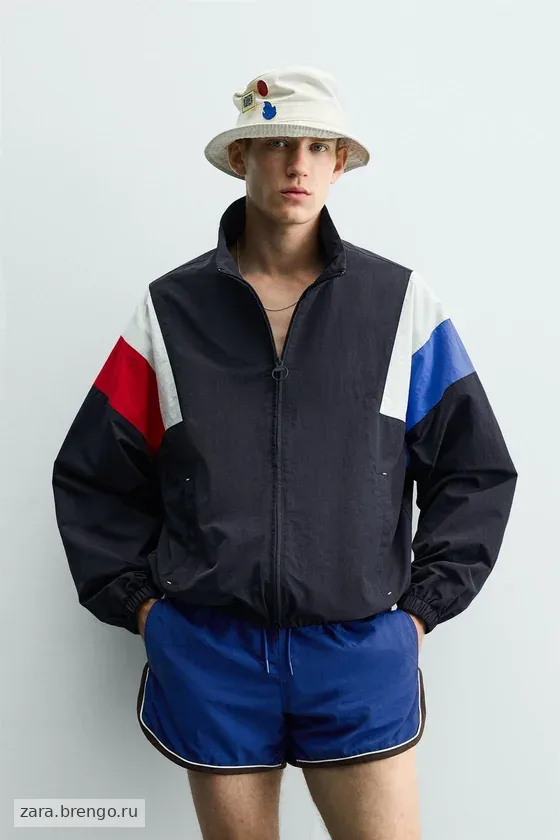 КУРТКА В СТИЛЕ РЕТРО ИЗ ВЫСОКОТЕХНОЛОГИЧНОЙ ТКАНИ COLOR BLOCK