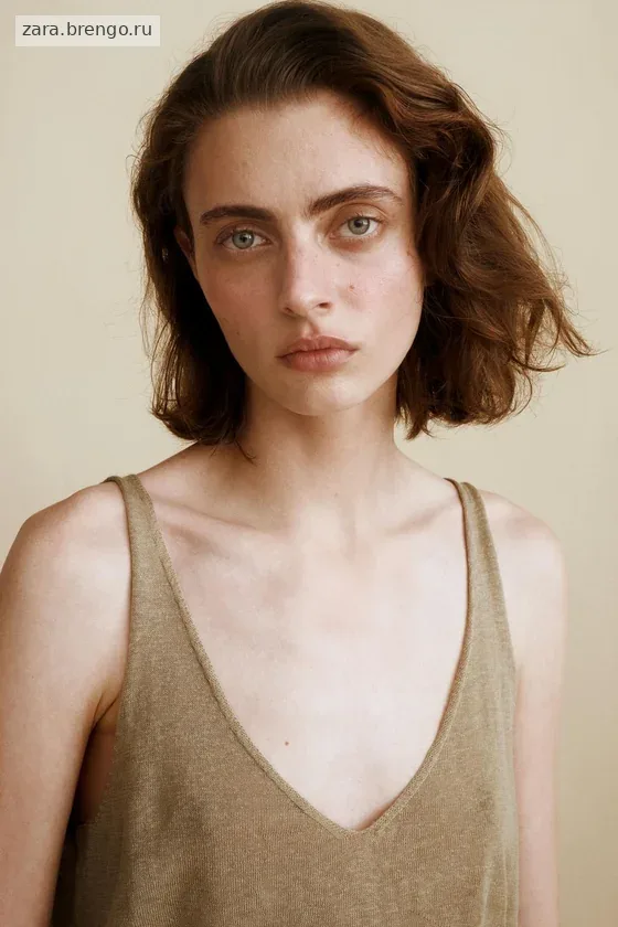 Топ из льняного трикотажа с тонкими бретелями, созданный caramel london x zara