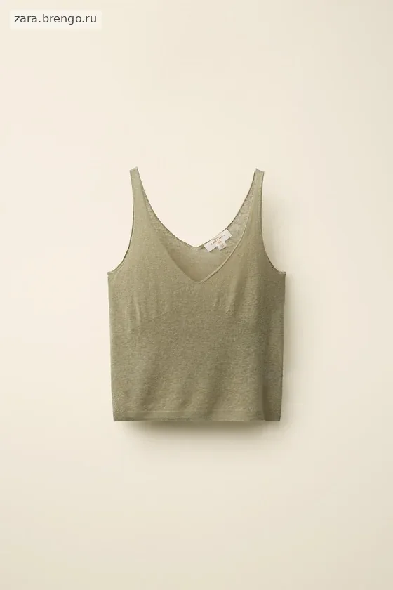 Топ из льняного трикотажа с тонкими бретелями, созданный caramel london x zara