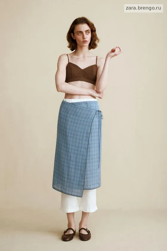Топ из поплина created by caramel london x zara