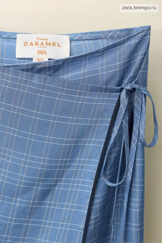 Юбка миди в клетку из коллекции caramel london x zara