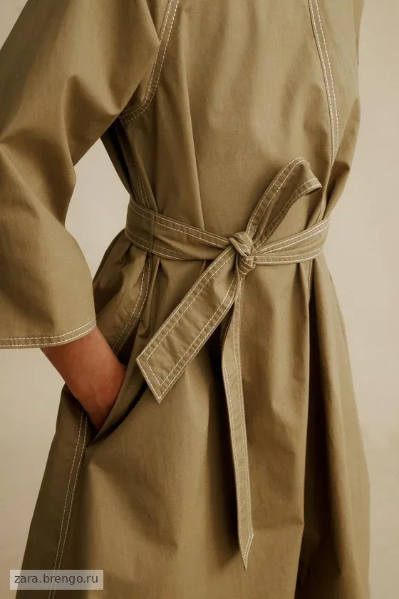 Платье из поплина с поясом created by caramel london x zara