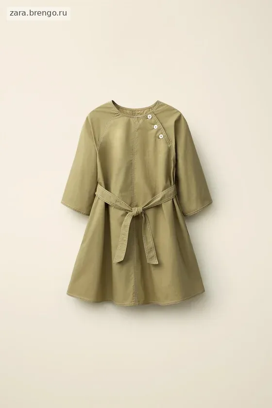 Платье из поплина с поясом created by caramel london x zara