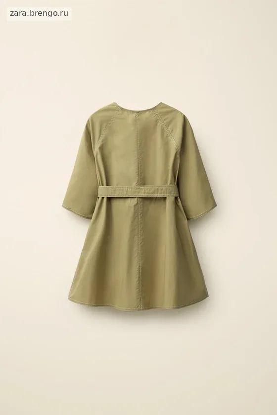 Платье из поплина с поясом created by caramel london x zara