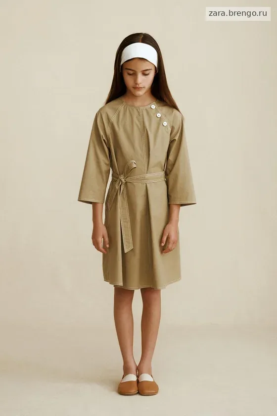 Платье из поплина с поясом created by caramel london x zara