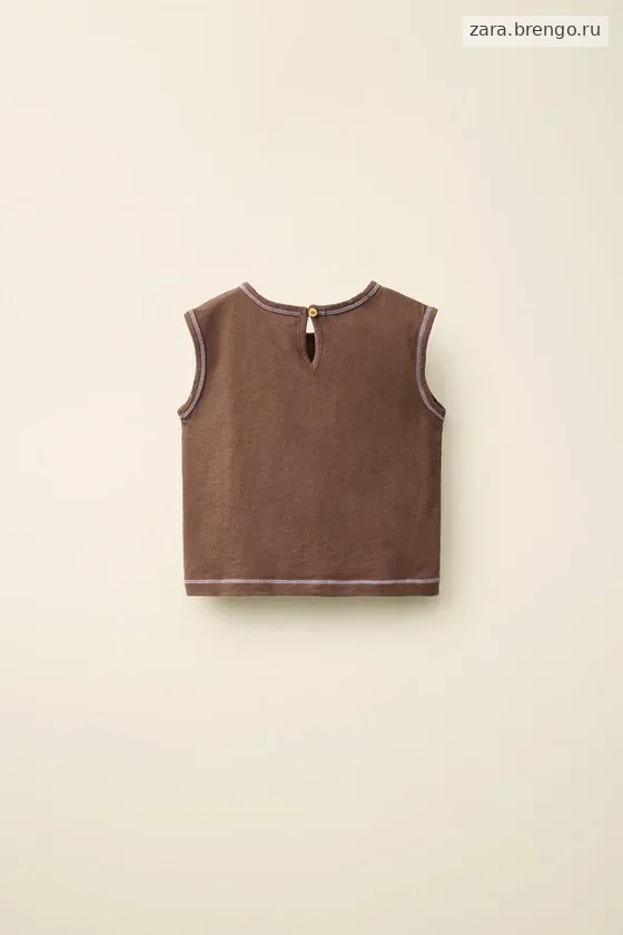 Футболка без рукавов с контрастной отстрочкой caramel london x zara