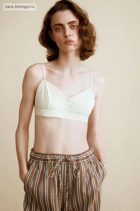 Топ poplin созданный caramel london x zara