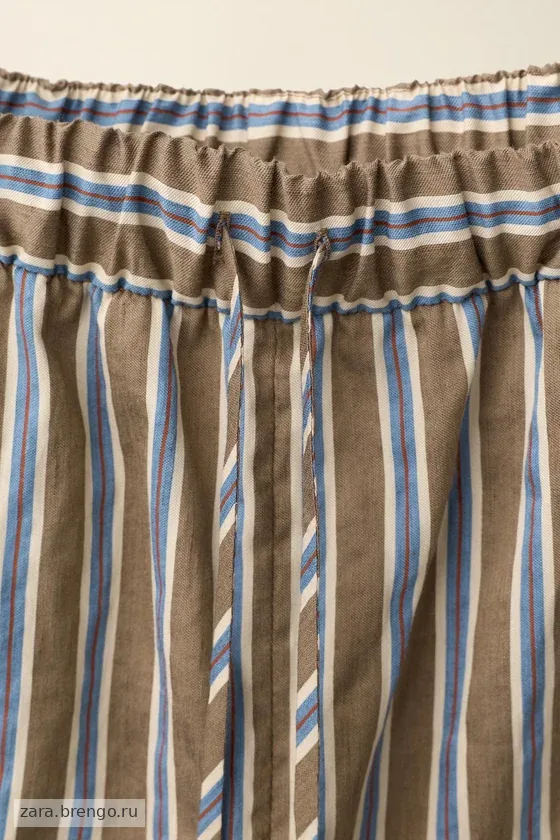 Брюки из льняной смеси в полоску, созданные caramel london x zara