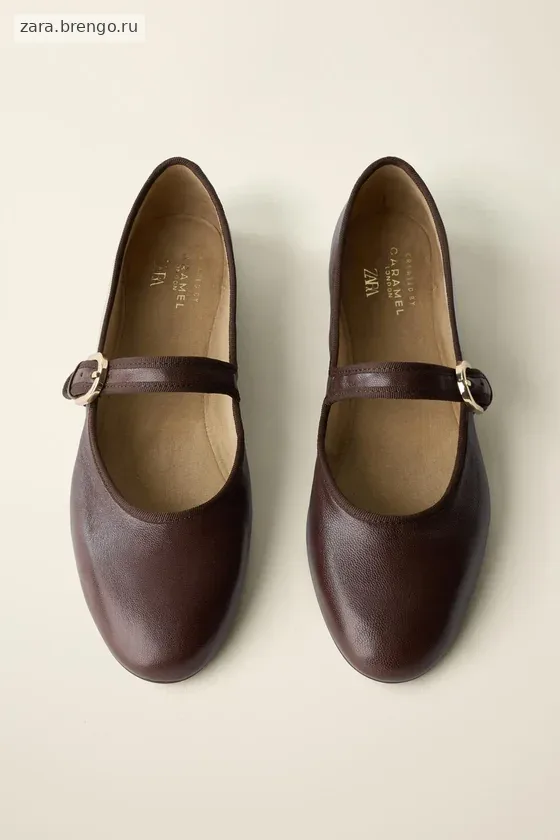 Кожаные балетки от caramel london x zara