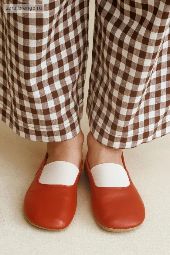 Брюки в клетку gingham созданные caramel london x zara
