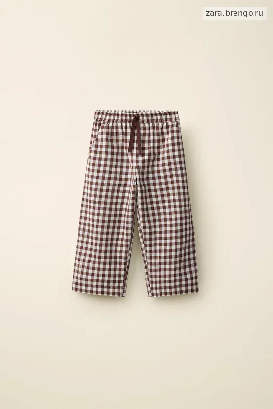 Брюки в клетку gingham созданные caramel london x zara