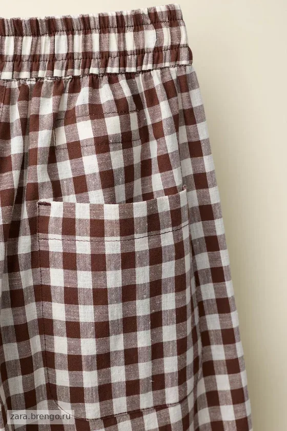 Брюки в клетку gingham созданные caramel london x zara