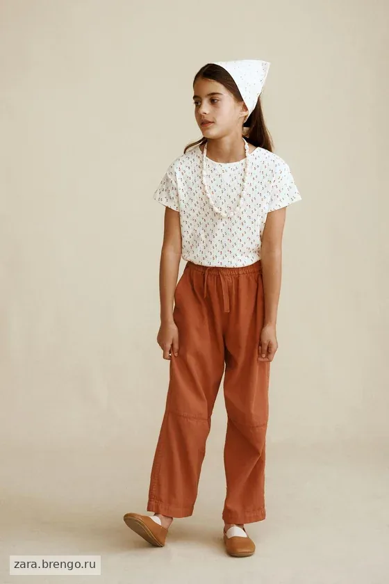 Футболка pointelle с принтом тюльпанов, созданная caramel london x zara