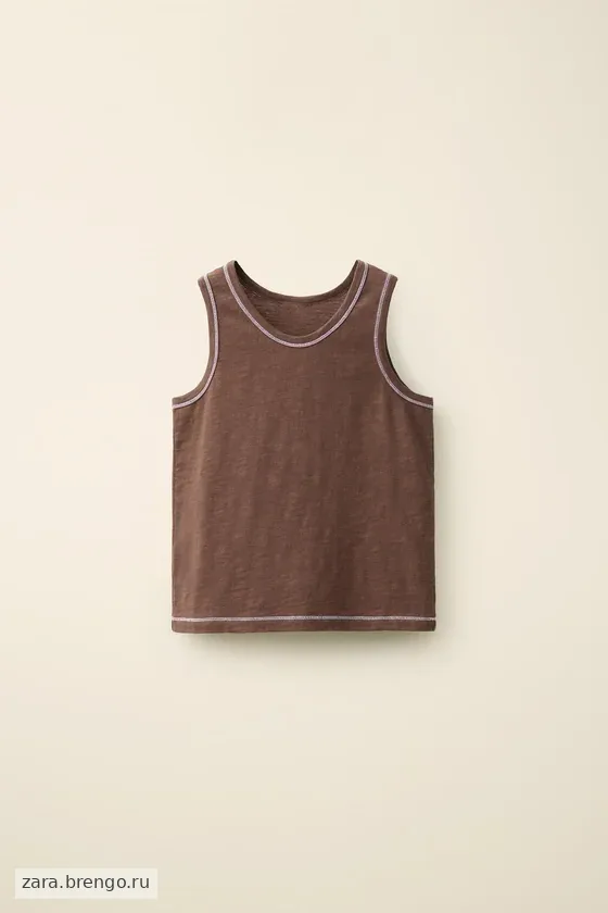 Футболка с декоративной строчкой из коллекции caramel london x zara