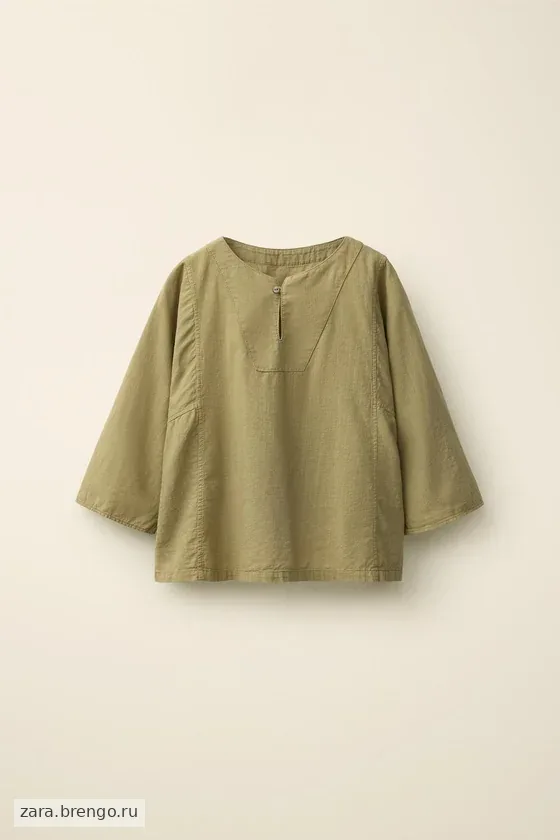 Рубашка с воротником-стойкой из коллекции caramel london x zara