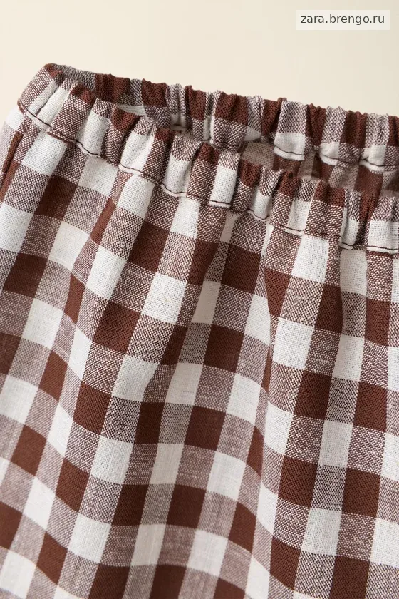 Бермуды из хлопка и льна в клетку от caramel london x zara