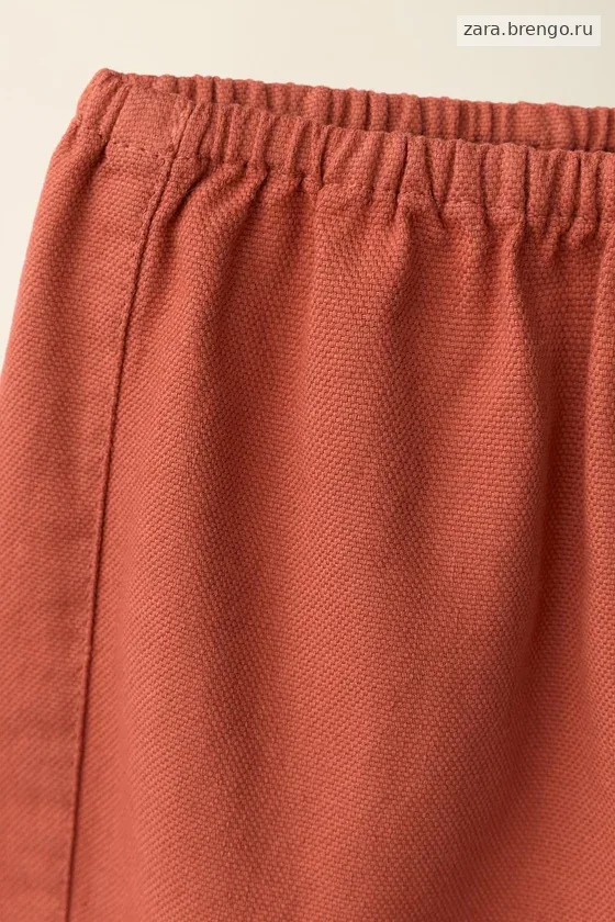 Хлопковые брюки с эластичным поясом от caramel london x zara