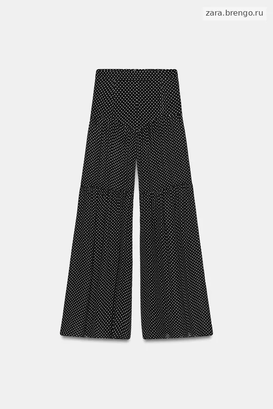 БРЮКИ В ГОРОШЕК С ЗАЩИПАМИ — коллекция Zara «ZW»