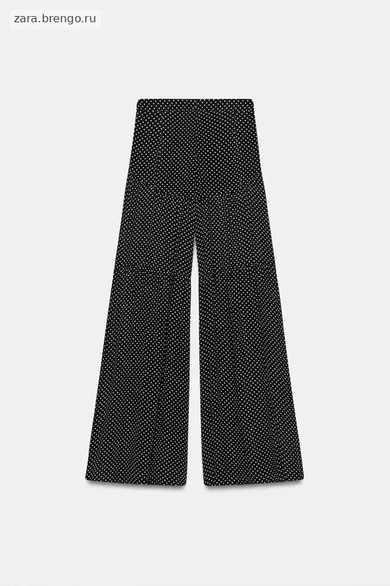 БРЮКИ В ГОРОШЕК С ЗАЩИПАМИ — коллекция Zara «ZW»