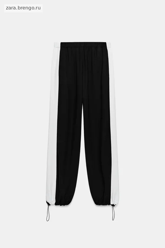 БРЮКИ-ДЖОГГЕРЫ С ПОЛОСАМИ ПО БОКАМ — коллекция Zara «ZW»