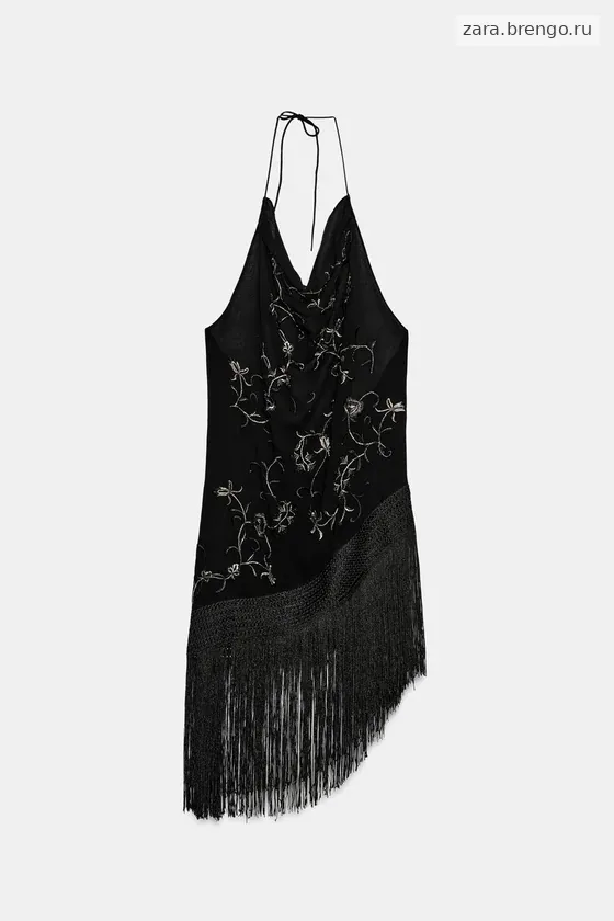 ТОП С ВЫШИВКОЙ И БАХРОМОЙ — коллекция Zara «ZW»