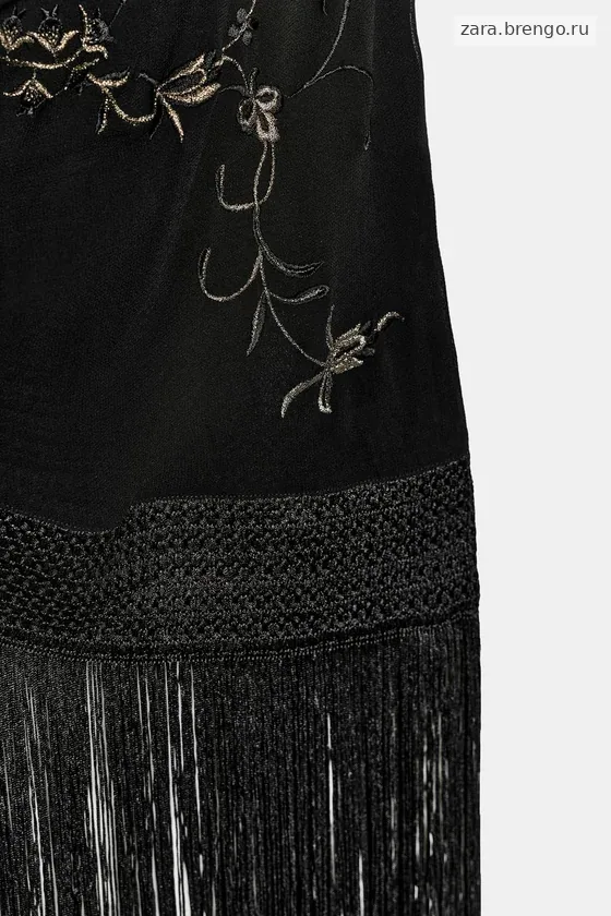ТОП С ВЫШИВКОЙ И БАХРОМОЙ — коллекция Zara «ZW»