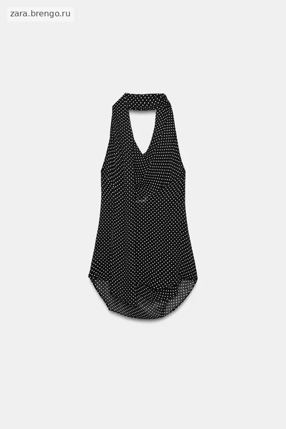 ТОП С ГОРЛОВИНОЙ ХАЛТЕР И ГОРОШКОМ — коллекция Zara «ZW»