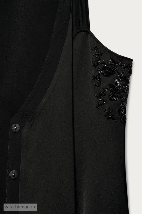 Короткое платье с бусинами marisa berenson x zara