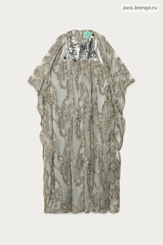 Платье-туника с жаккардом и пайетками marisa berenson x zara