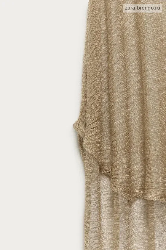 Длинное трикотажное платье с металлической нитью marisa berenson x zara