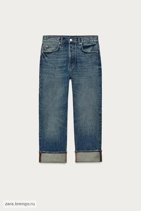 Джинсы Zara «ZW» с заниженной талией и укороченным низом
