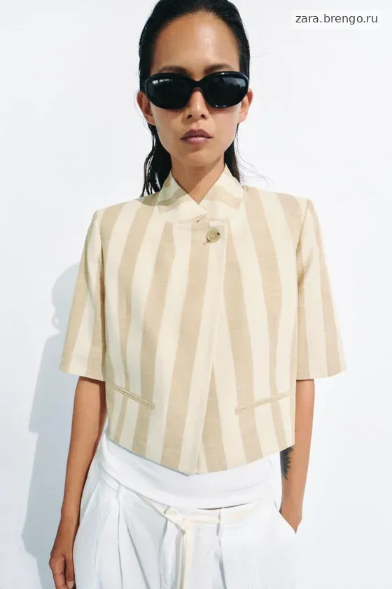 УКОРОЧЕННЫЙ БЛЕЙЗЕР С КОРОТКИМИ РУКАВАМИ — коллекция Zara «ZW»