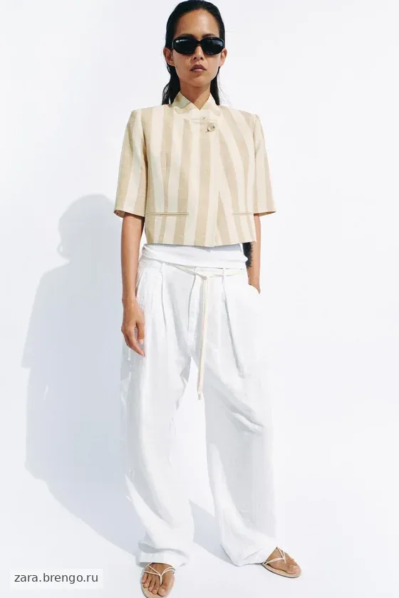 УКОРОЧЕННЫЙ БЛЕЙЗЕР С КОРОТКИМИ РУКАВАМИ — коллекция Zara «ZW»