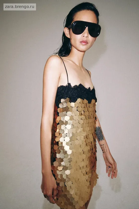 КОРОТКОЕ ПЛАТЬЕ С ПАЙЕТКАМИ — коллекция Zara «ZW»