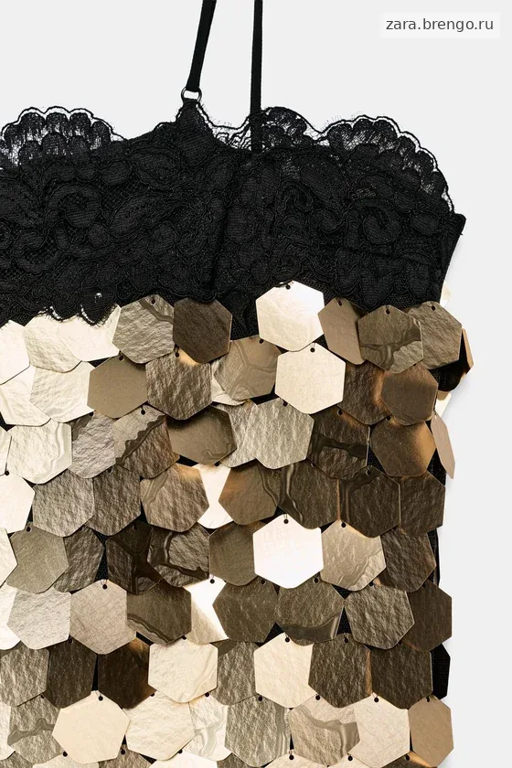 КОРОТКОЕ ПЛАТЬЕ С ПАЙЕТКАМИ — коллекция Zara «ZW»