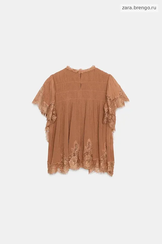 КРУЖЕВНОЙ ТОП С ВОЛАНАМИ — коллекция Zara «ZW»