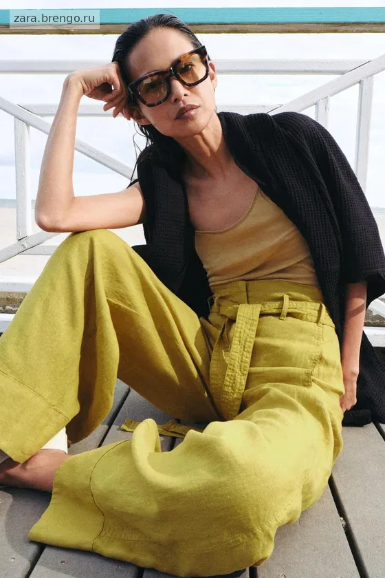 БРЮКИ ИЗ 100% ЛЬНА — коллекция Zara «ZW»