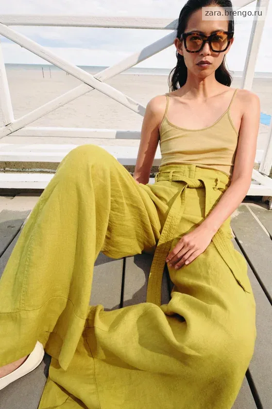 БРЮКИ ИЗ 100% ЛЬНА — коллекция Zara «ZW»