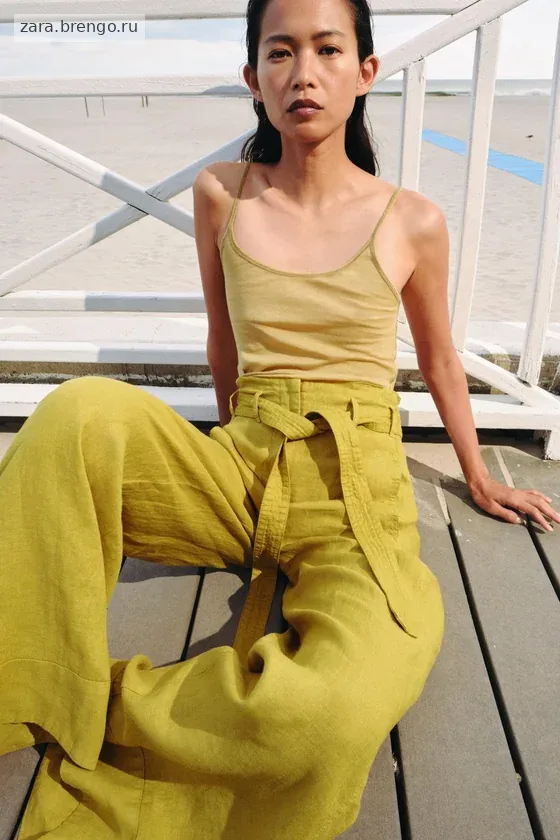 БРЮКИ ИЗ 100% ЛЬНА — коллекция Zara «ZW»