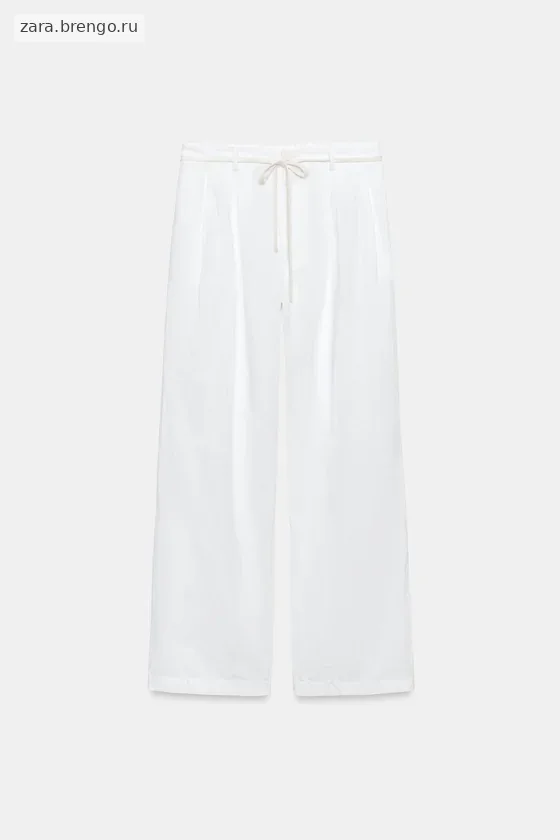 БРЮКИ ИЗ СМЕСОВОГО ЛЬНА — коллекция Zara «ZW»