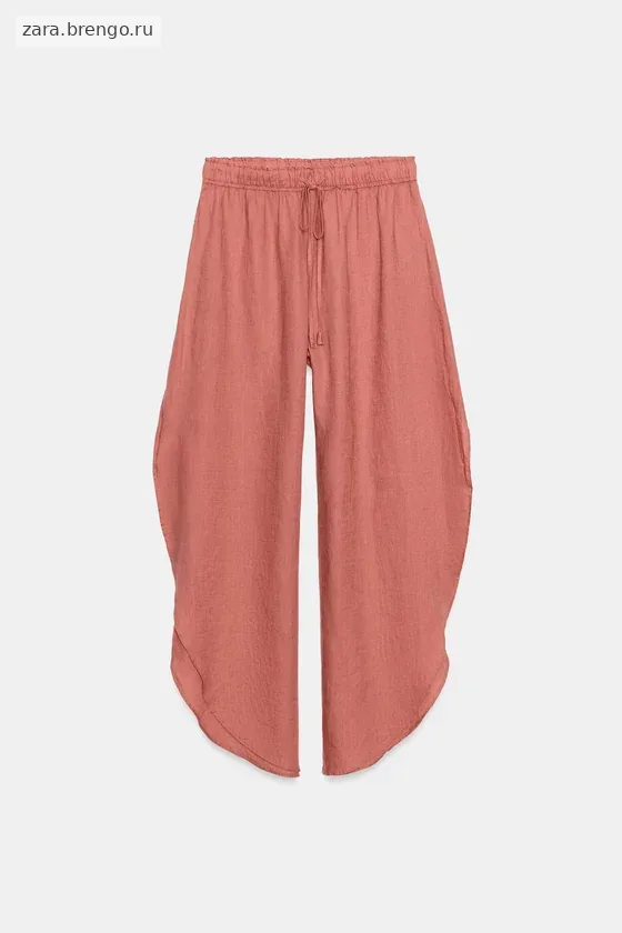 БРЮКИ ИЗ 100% ЛЬНА С РАЗРЕЗАМИ — коллекция Zara «ZW»