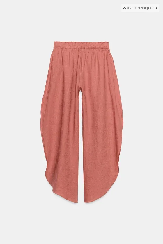 БРЮКИ ИЗ 100% ЛЬНА С РАЗРЕЗАМИ — коллекция Zara «ZW»