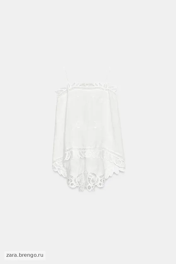ТОП ИЗ 100% ЛЬНА С ВЫШИВКОЙ — коллекция Zara «ZW»