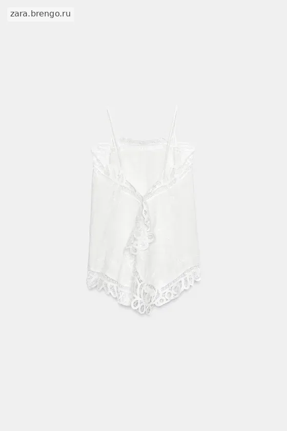 ТОП ИЗ 100% ЛЬНА С ВЫШИВКОЙ — коллекция Zara «ZW»