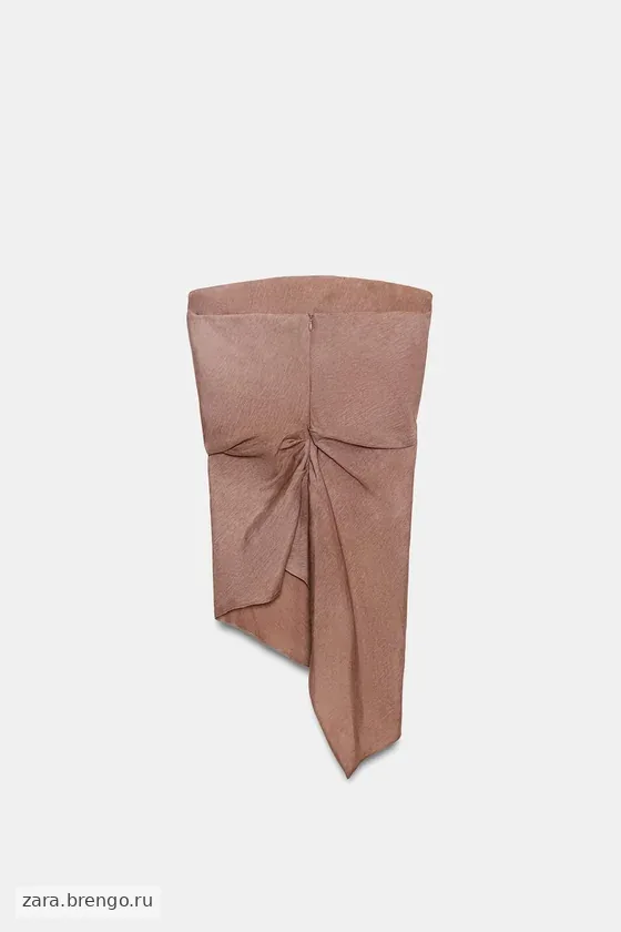 ТОП АСИММЕТРИЧНОГО КРОЯ ИЗ СМЕСОВОГО ЛЬНА — коллекция Zara «ZW»