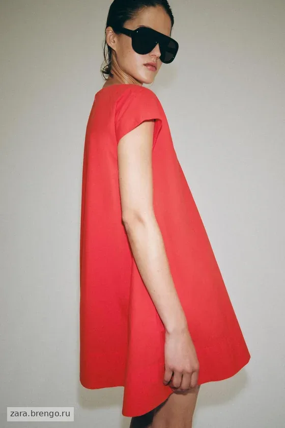 КОРОТКОЕ ПЛАТЬЕ ИЗ ПОПЛИНА — коллекция Zara «ZW»