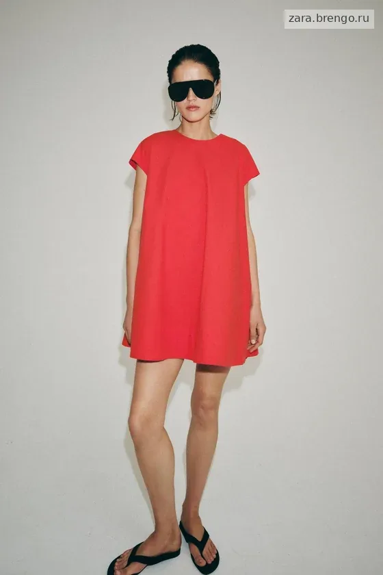КОРОТКОЕ ПЛАТЬЕ ИЗ ПОПЛИНА — коллекция Zara «ZW»