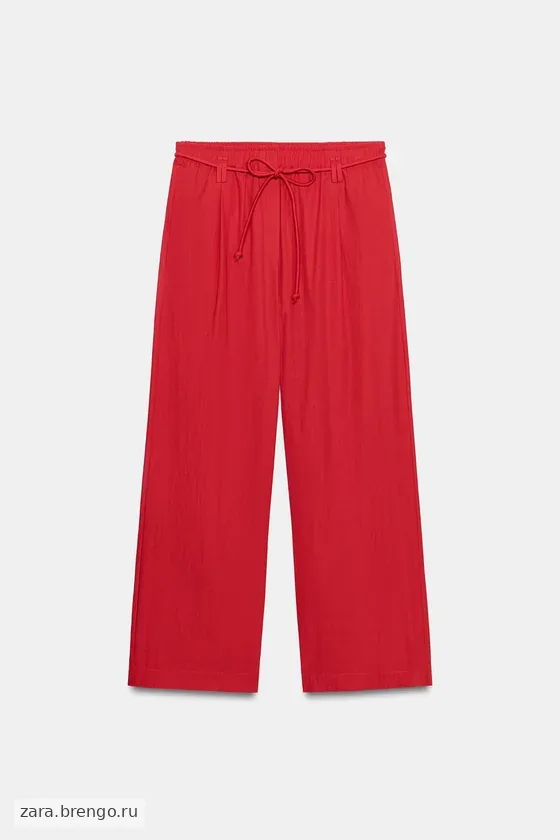 БРЮКИ ИЗ ПОПЛИНА — коллекция Zara «ZW»