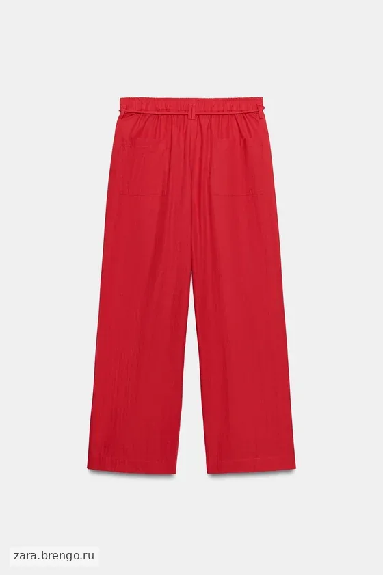 БРЮКИ ИЗ ПОПЛИНА — коллекция Zara «ZW»